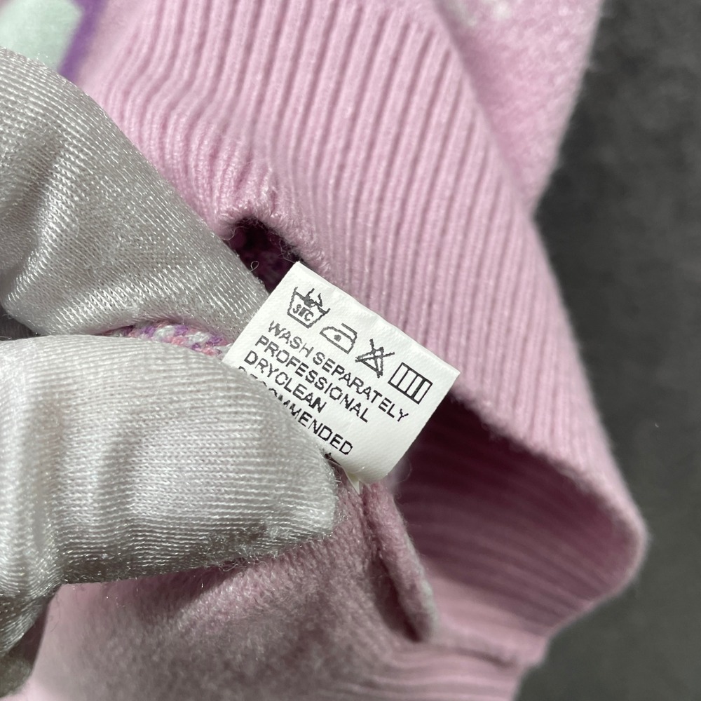 My Violet Teddy Bear Sweater Vest Womens XL/2X Pink Snowflake Presents Button - Picture 7 of 9